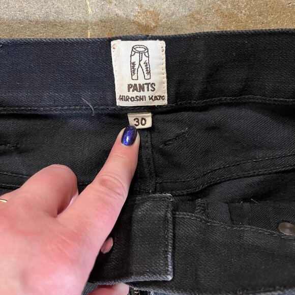 Men's Black Hiroshi Kato "The Pen" Slim Selvedge Jeans Size 30 - Picture 3 of 7